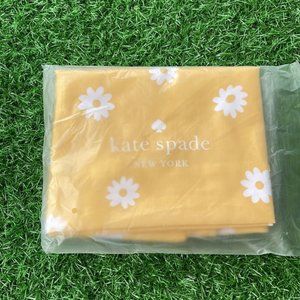 Kate Spade Floral Yellow Canvas Tote XL Reusable Shopping Beach Bag